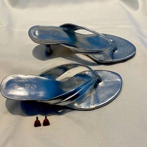 Aldo silver sandals size 40